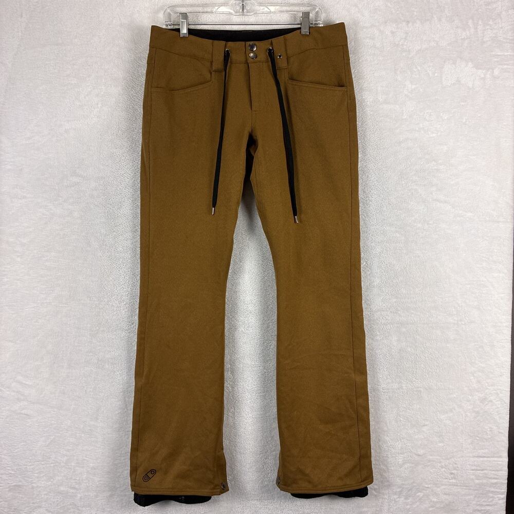 Airblaster Pants Mens M Brown Lined Softshell Freedom Series Snowboard Ski Trek
